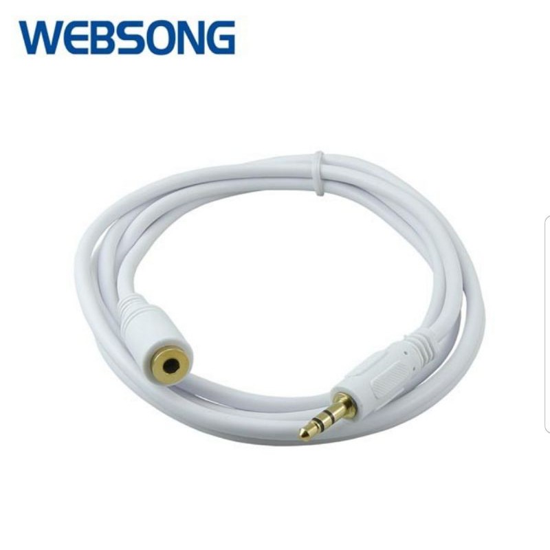 Kabel Audio AUX 3.5mm Male to Female 1.5M 3M 5M 10M Gold Plated WEBSONG