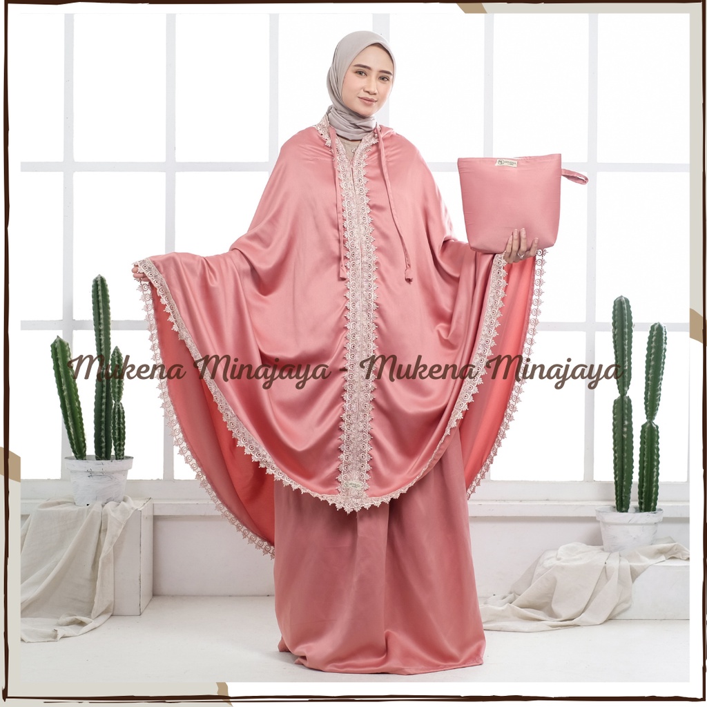 Mukena Dewasa Renda Mewah Nirmala 2 In 1 Jumbo Daily Traveling  Sutra Velvet Premium Fashion Mukenah Dewasa Lesti Muslim Terbaru