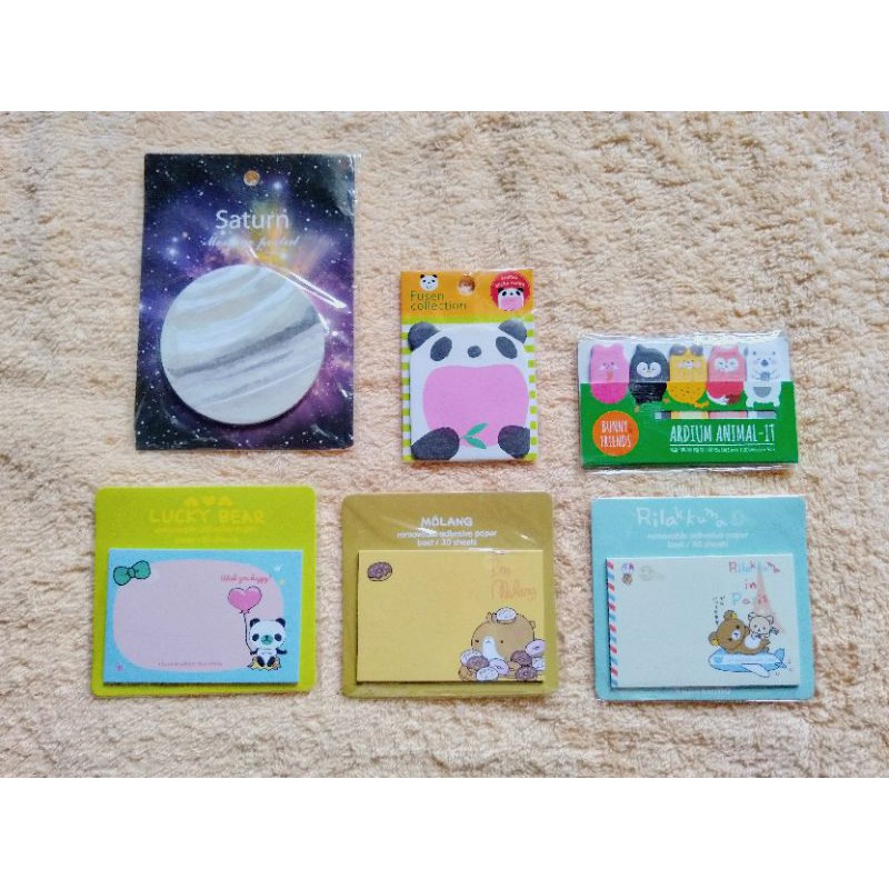 

Sticky note daun polos abstrak sakura panda rilakuma