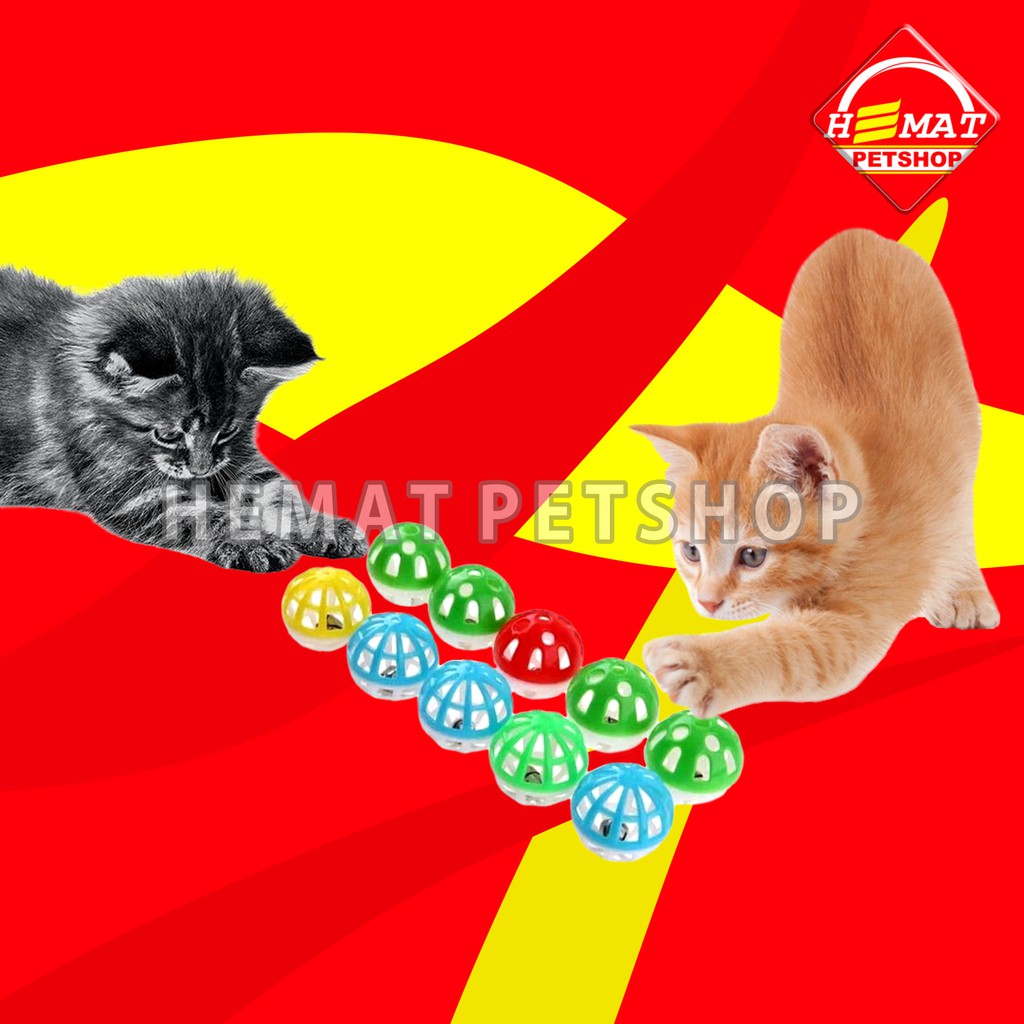 Mainan Kucing Kerincingan Cat Toys Kitten Bola Kerincing