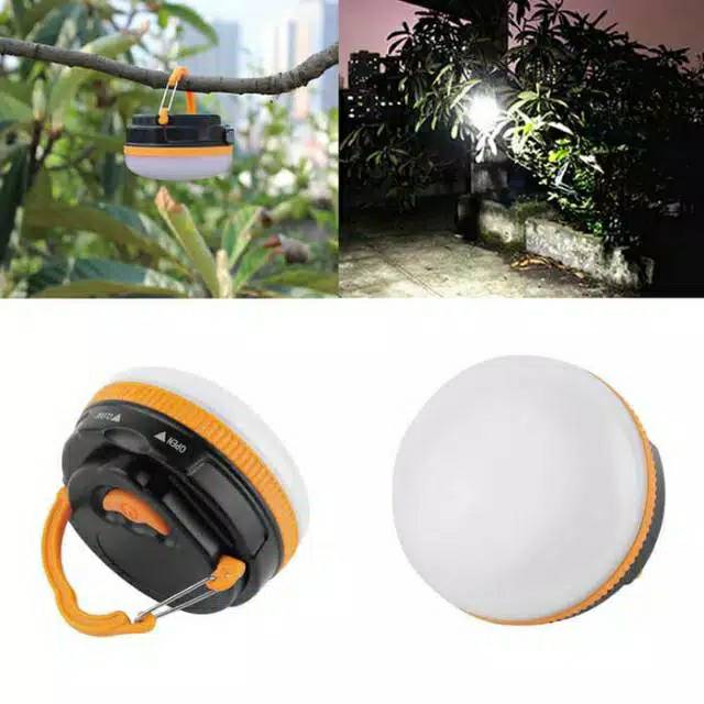 Lampu tenda MAGNETIC lampu EMERGENCY model bakpao BATERAI AAA