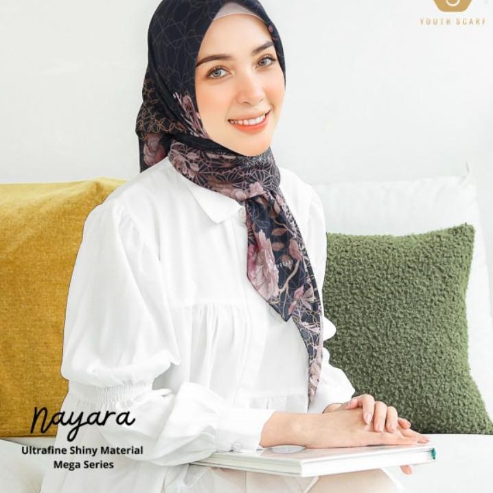 Harga Murah.. Youthscarf - ( MEGA SERIES) - Hijab printing - Hijab segiempat voal - Voal Ultrafine -