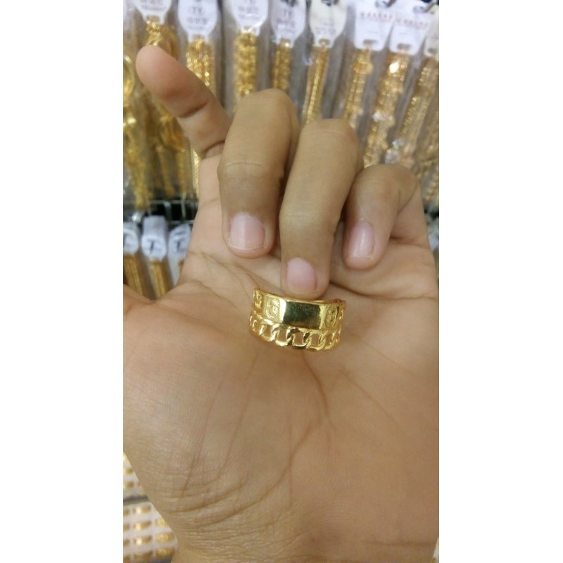 cincin rantai polos 24k