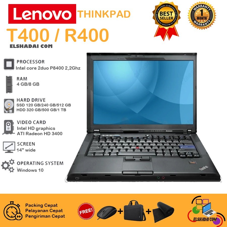 HARGA LAPTOP BEKAS || Lenovo Thinkpad T400 / R400 Core2duo 4/250 Cam Mulussss....
