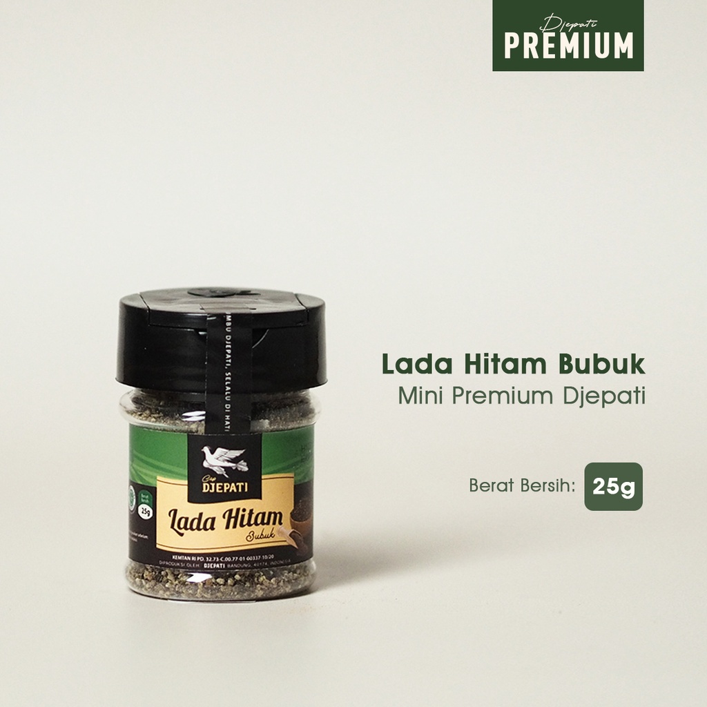 

Cap Djepati Lada Hitam Bubuk Botol Premium 25 Gr