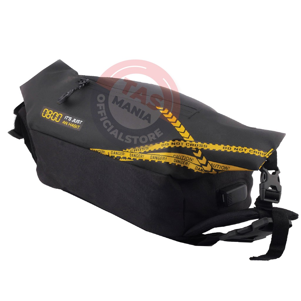 TAS SELEMPANG PRIA 2 IN 1 PORT DANGER13127 - WAISTBAG HITS