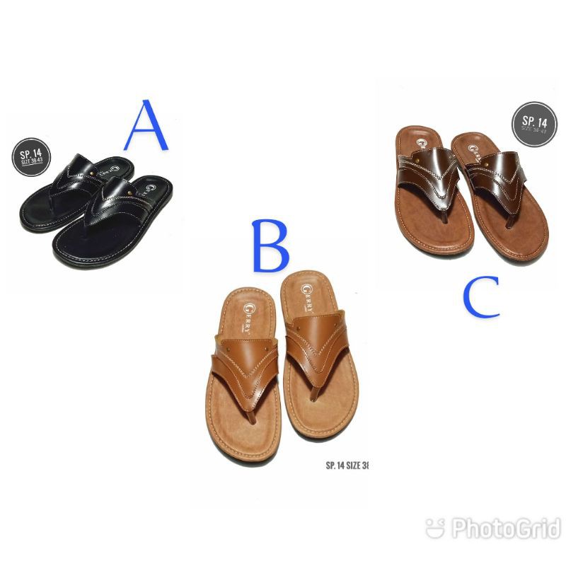 sendal kulit asli garut sandal kulit pria cowok laki murah unik kece santai hangout