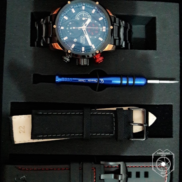 Jam tangan Alexandre Christie 6239 Paket Pria
