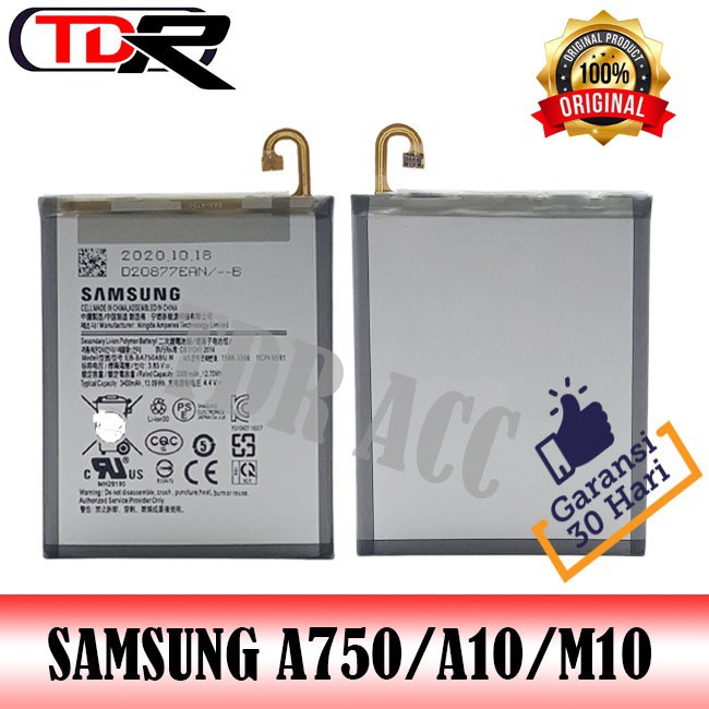 BATTERY - BATRE - BATRAI - BATERAI SAMSUNG A750 M10 A10 A7 2018 / EB-BA750ABU - FULL CELL - DOUBLE IC - 2IC - KUALITAS 100%