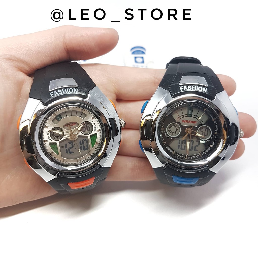 SPO A2. DUAL TIME QUALITY BAGUSS JAM TANGAN SPORT READY 2 WARNA DENGAN KOTAK 