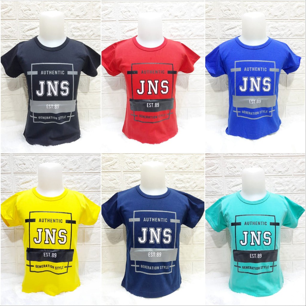 Kaos anak laki-laki usia 1-11 tahun