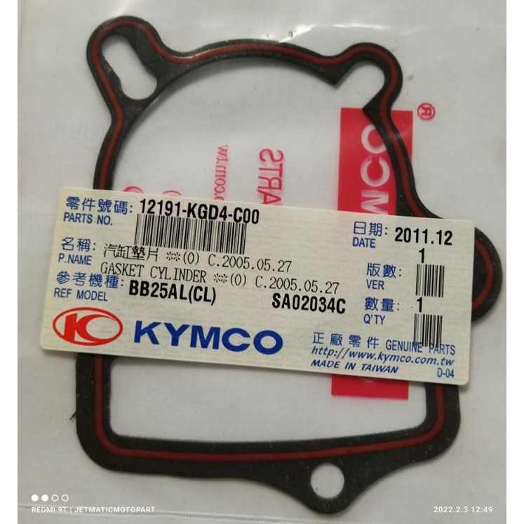 Gasket Cylinder Kymco Spike