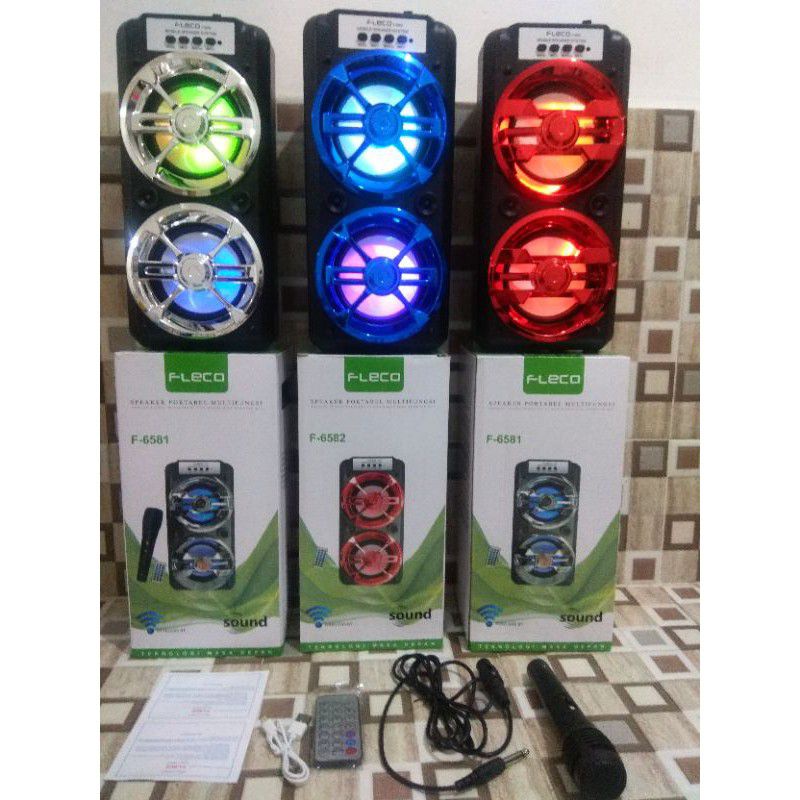 COD SPEAKER BLUETOOTH F-6581/F-6582 PLUS MIC KARAOKE + REMOTE + USB // SALON AKTIF SPEAKER BLUETOOTH F-6581/F-6582 //SPEAKER KARAOKE