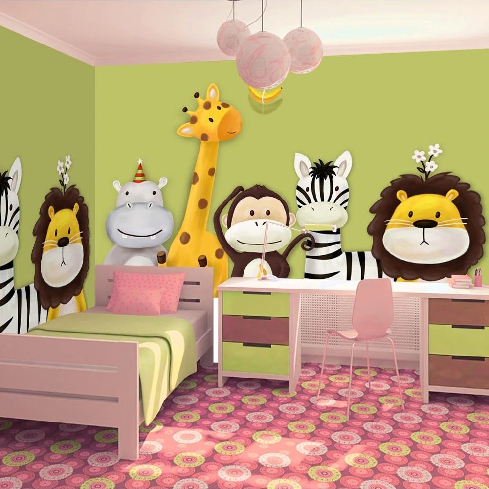 HIGH QUALITY Kustom Lukisan Dinding Wallpaper Kamar Anak Anak