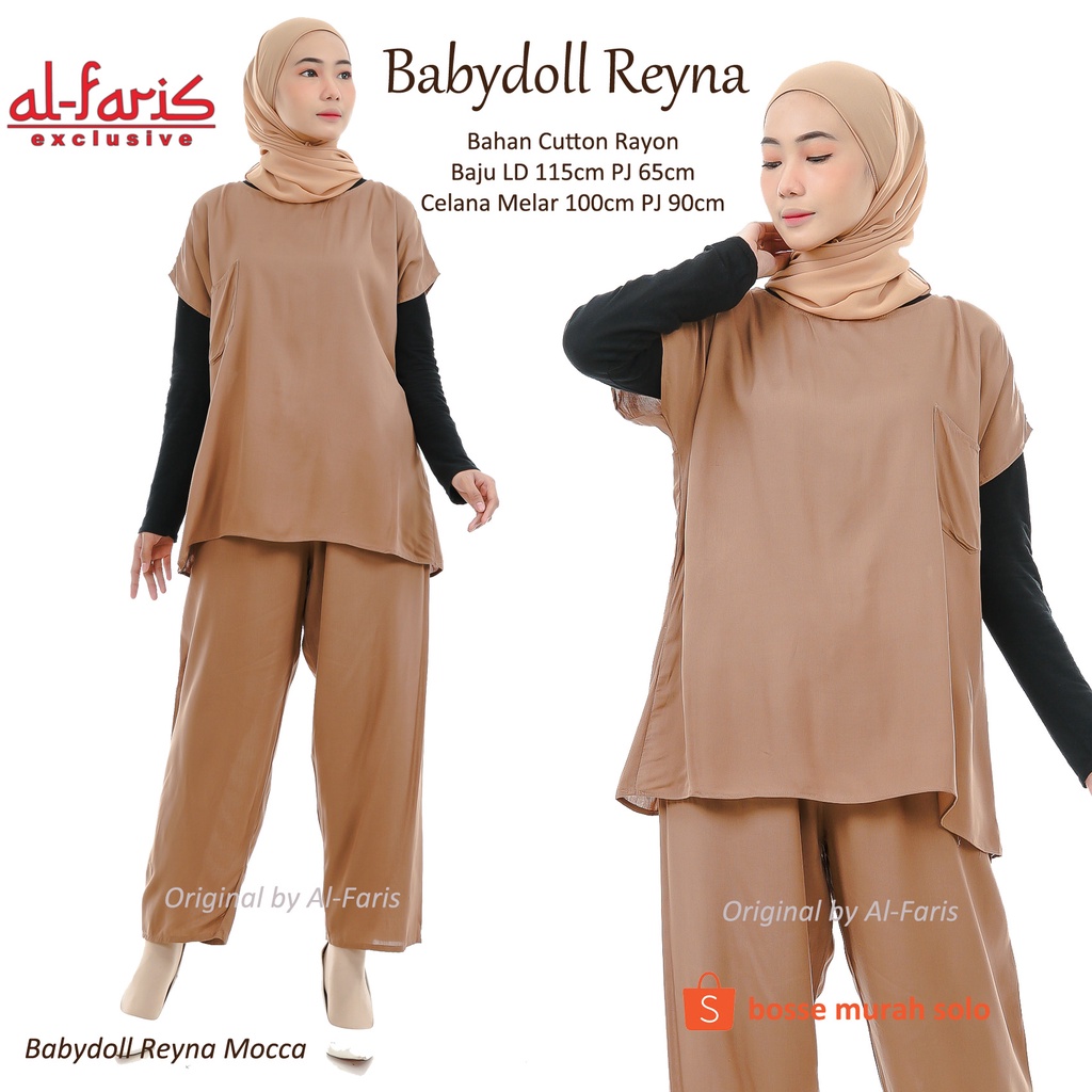 Babydoll Rayon Celana Panjang Polos, Piyama Rayon