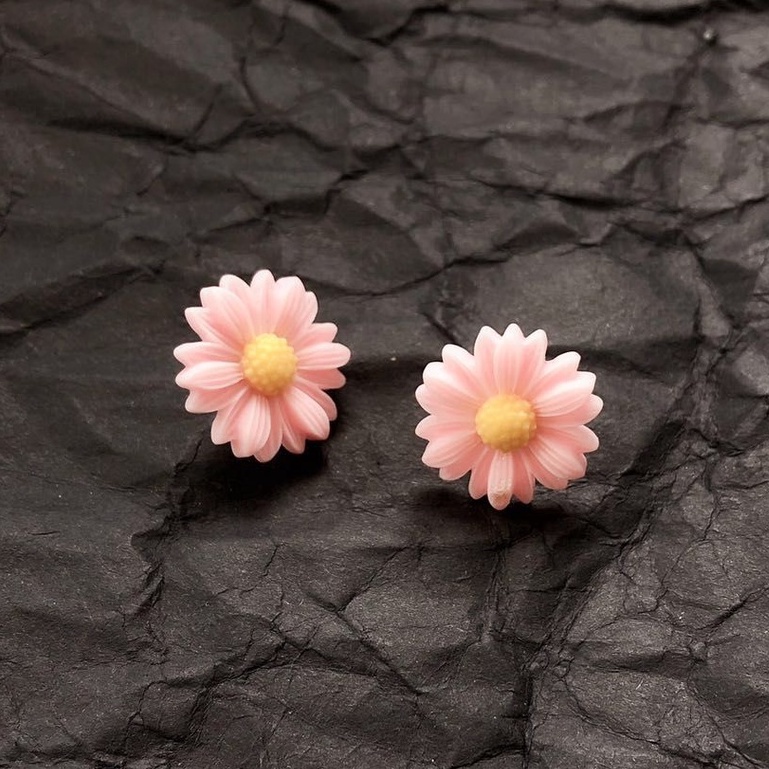 Anting Stud Desain Bunga Daisy Untuk Wanita