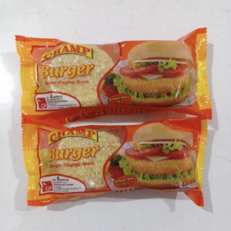 

CHAMP Chicken Burger 315gr isi 6pcs