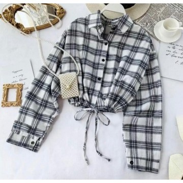 Kemeja kerlita plaid - kemeja wanita - kemeja motif - bahan crepe