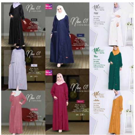 READY STOK GAMIS NIBRAS NBC 01 NIBRAS TOYOBO NBC01 NIBRAS GAMIS NBC 01