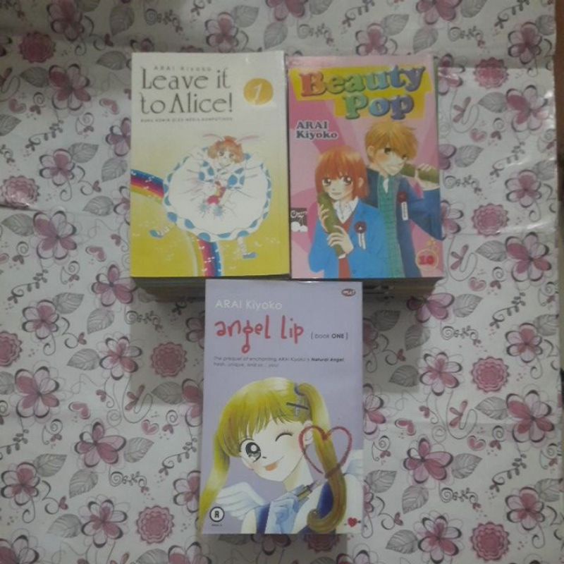 Komik arai kyoko :angel lip/ beauty pop /leave it to alice/ dr. rin/ Do you believe in love? (set/ca
