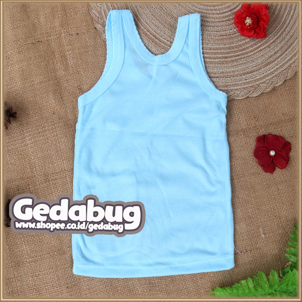 6 Pcs - Singlet kaos dalam Anak LATIF WARNA Polos / Pakaian Dalam Kutung Anak | Gedabug