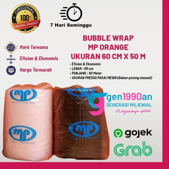 

♥ Plastik Bubble Wrap 50 m x 60 cm Mulia Pak Orange TOMANG JAKBAR - Putih ✷
