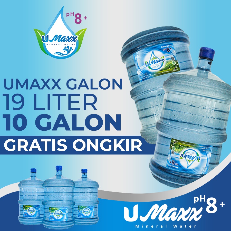 

Umaxx Mineral Water pH8+ Galon 19 L (10 Galon)