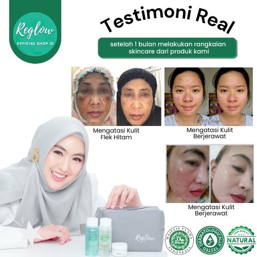 Reglow Skincare Original dr. Shindy Perawatan Kecantikan Pembersih Masker Wajah Glowing Penghilang Bruntusan Jerawat Komedo Pori Besar Untuk Kulit Berminyak Kering Sensitif Reg glow Original Official Store Resmi