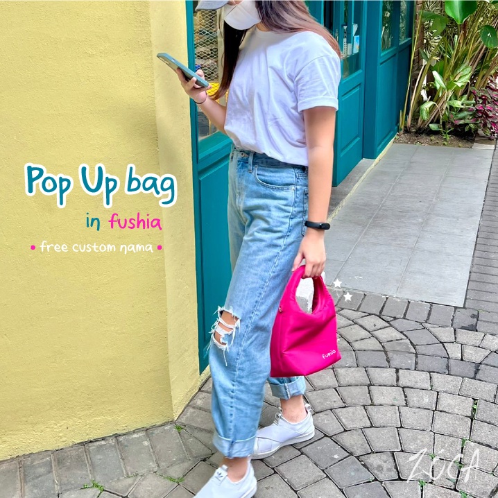 POP UP BAG / SLINGBAG / HAND BAG / TAS WANITA / SHOULDER BAG / PUFFY BAG ( FREE CUSTOM NAMA ) - WATER RESISTANT Handbag / Slingbag / Shoulderbag