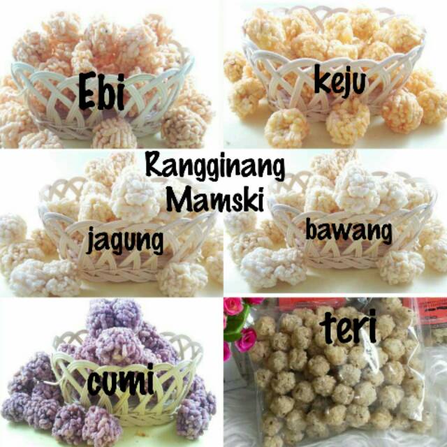 

Cemilan lebaran Rengginang Mamski rengginang renyah rangginang bawang keju terasi jagung ebi teri