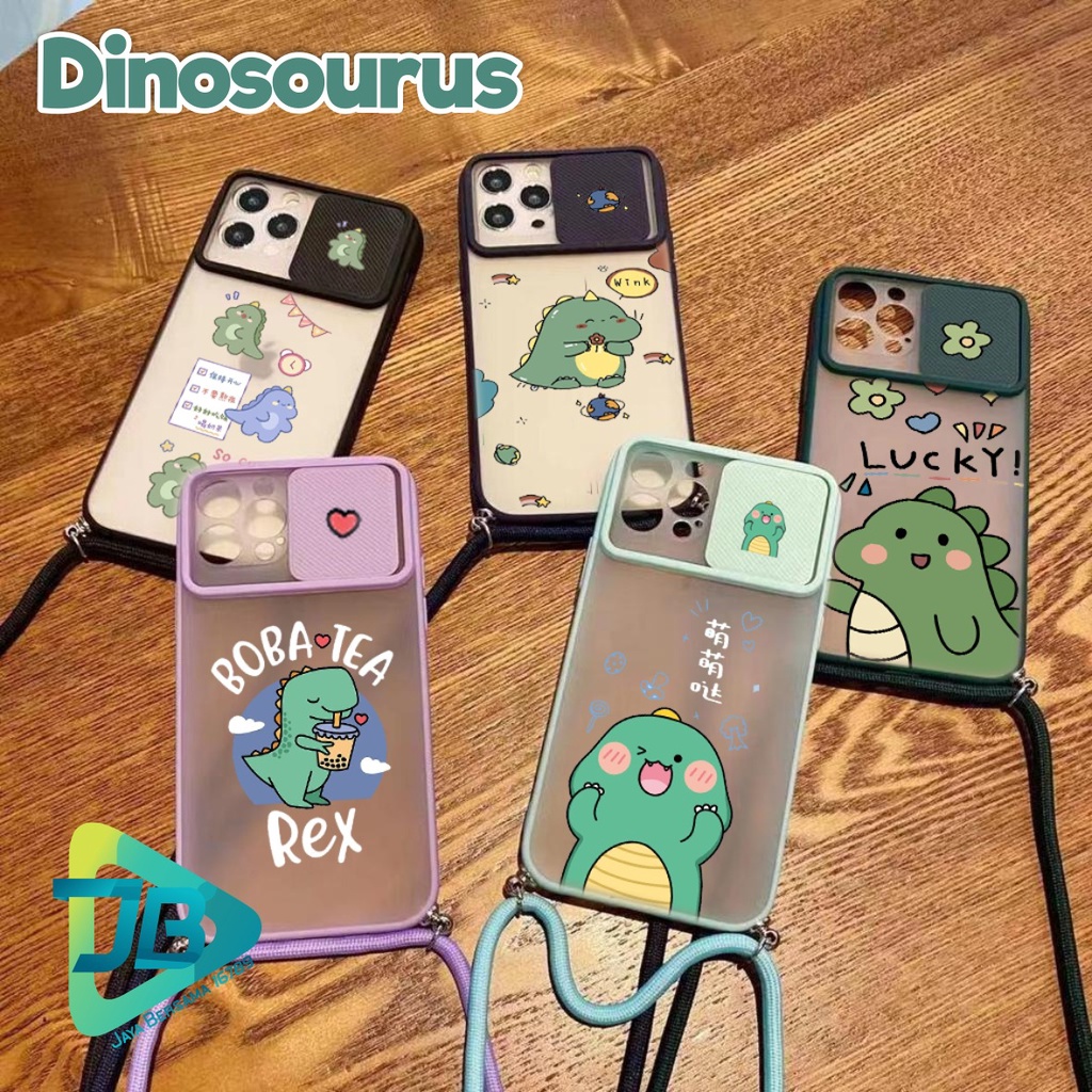 SOFTCASE SLINGCASE SLIDE PELINDUNG KAMERA DINOSAURUS SAMSUNG OPPO VIVO REALME IPHONE XIAOMI ALL TYPE JB4945