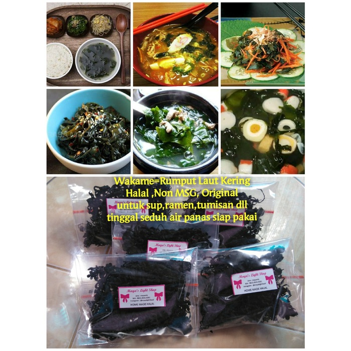 

TERBARU wakame rumput laut kering halal dried seaweed nori sup jepang korea