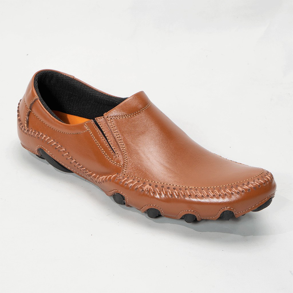 Sepatu Slip On Pria Casual Semi Formal Kulit Asli Original Handmade Motif Rajut 2022
