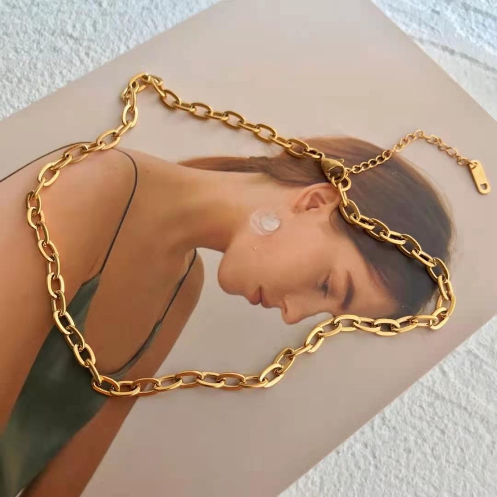 Kalung choker regal titanium anti karat