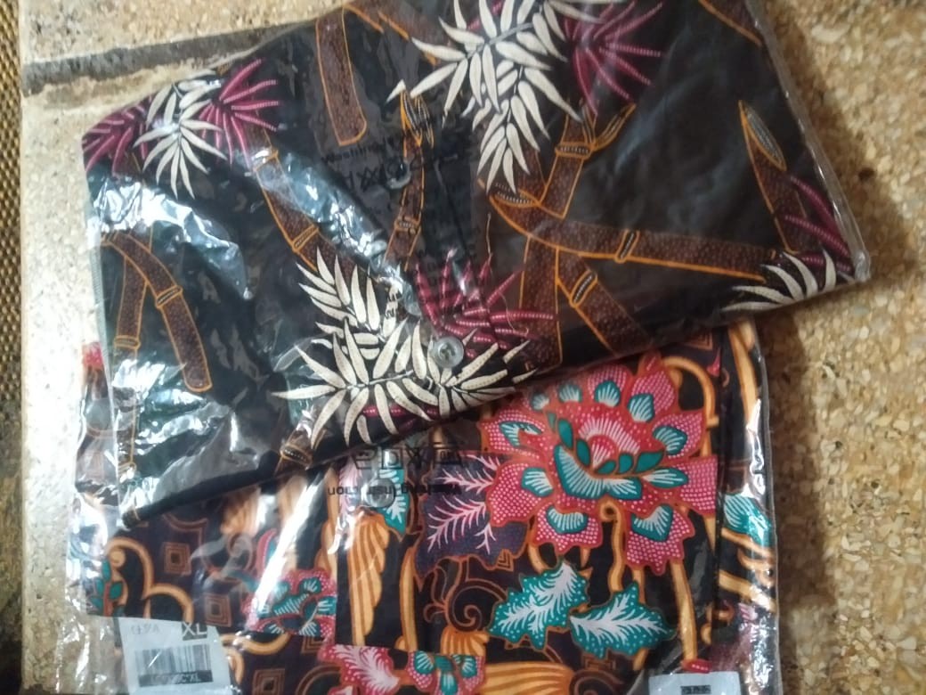 Odza Kemeja Batik Slim Fit Pria Baju Batik Lengan Panjang Seragam Batik Batik Modern Darewa