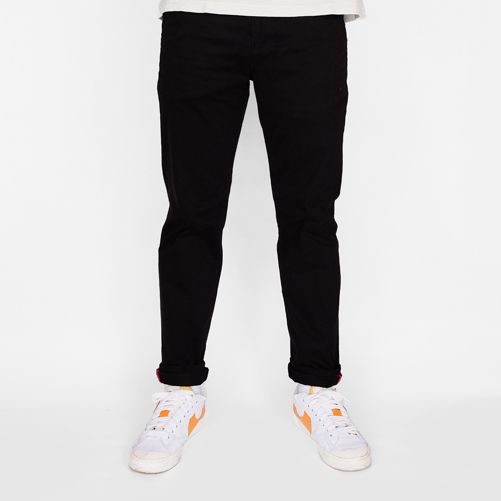 Celana Chino LATOYA Slim Fit Black Celana Panjang Warna Hitam