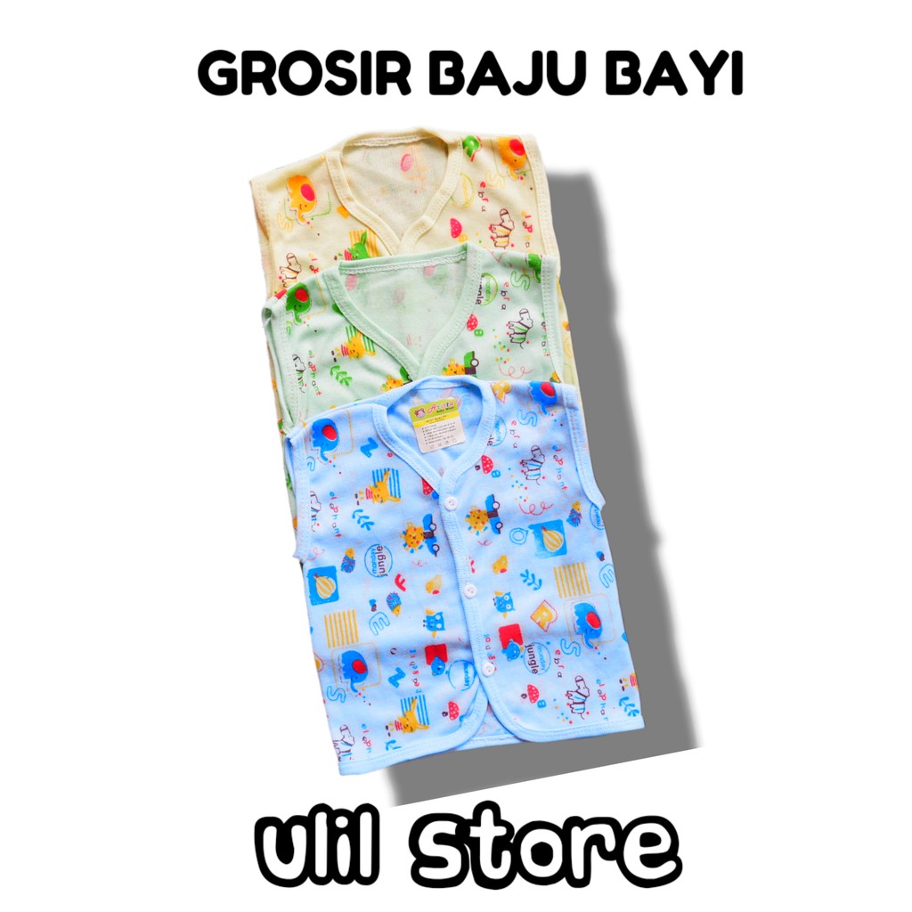 6PC (3 Stel) Grosir Baju Bayi Kutung Newborn ASR Baby Motif Usia 0-4 Bulan-4