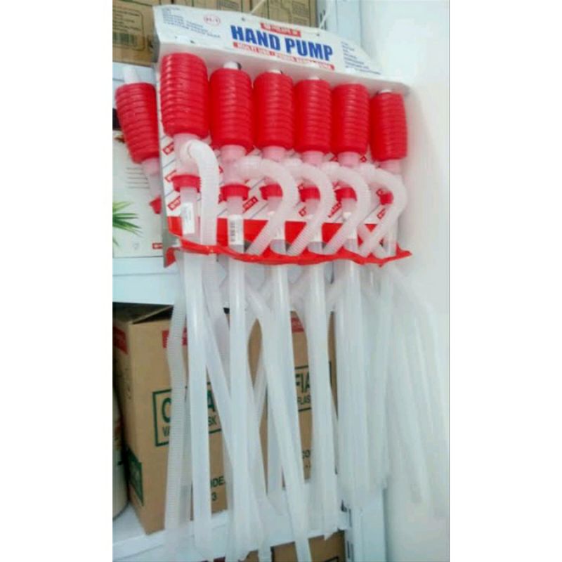 Lion Star H 1 Hand Pump / Pompa Minyak  Air Bensin Plastik LIONSTAR Merah