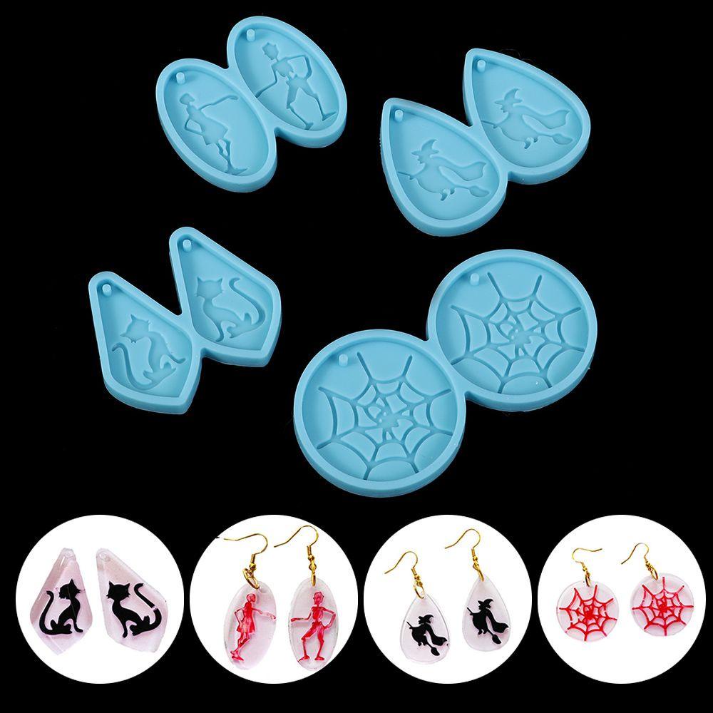 Solighter Anting Cetakan Resin Handmade UV Epoxy Membuat Perhiasan Alat Menjuntai Resin Silicone Mold