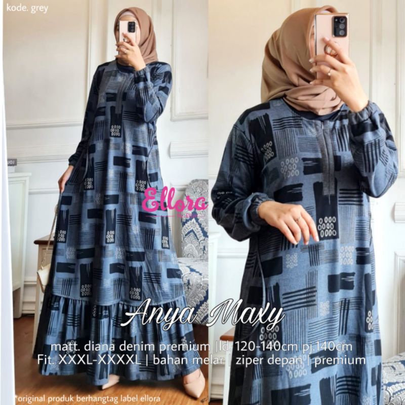 GAMIS LD 120-140CM ANYA MAXY BAHAN DIANA DENIM PREMIUM