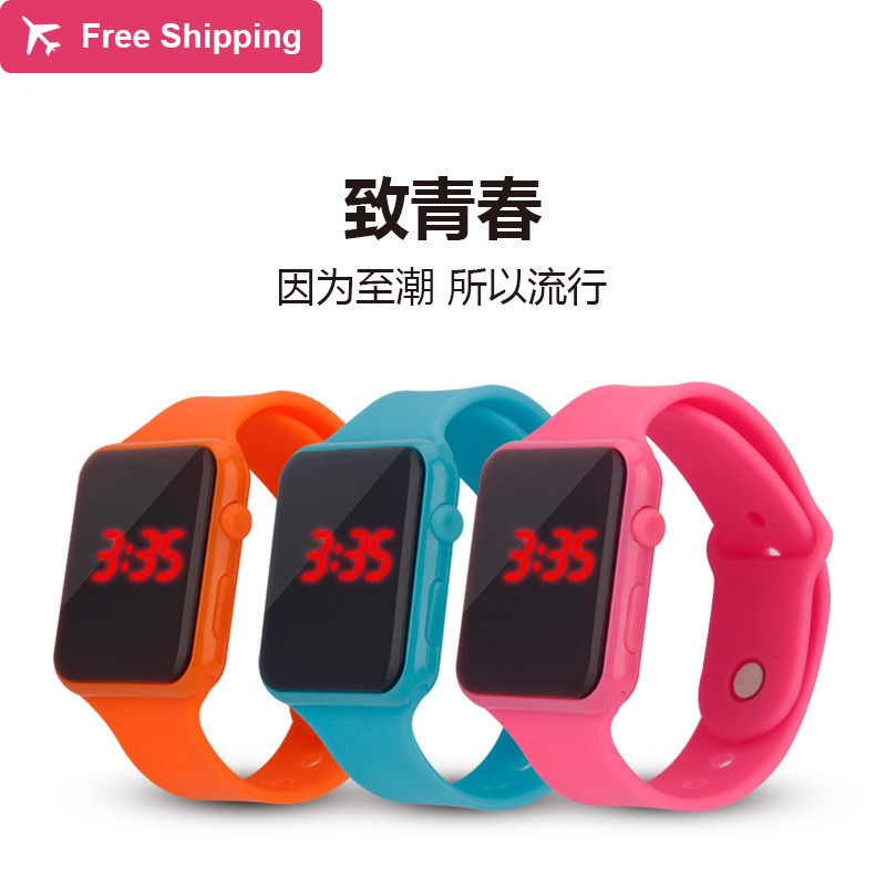 Jam Tangan Untuk Pria Dan Wanita Led Apple Paragraph Led Wrist Watch Lovers Men And COD