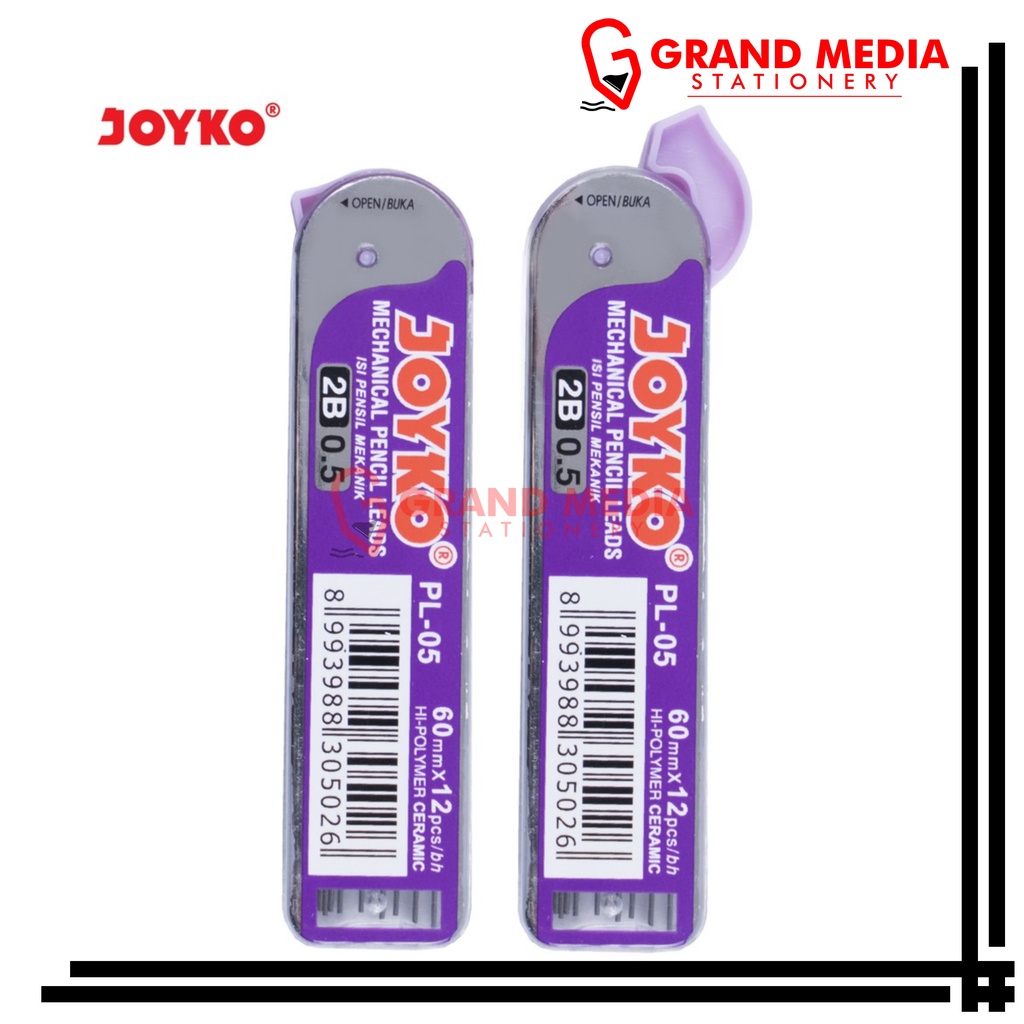 

[GRAND MEDIA] PENCIL LEAD / ISI PENSIL MEKANIK JOYKO PL-05 / 2B / 0.5 mm