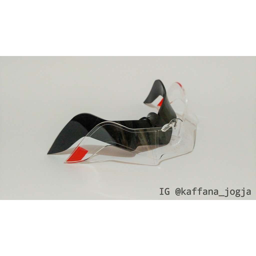 Spoiler KYT R10 Helm Full Face Clear & Hitam
