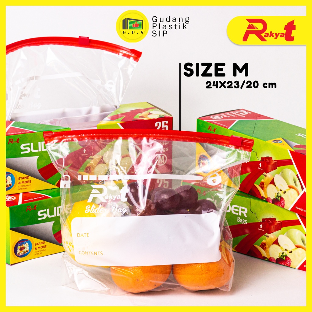 Rakyat Zipperbag / Sliderbag Uk Medium 24X20 cm (25 Pcs)