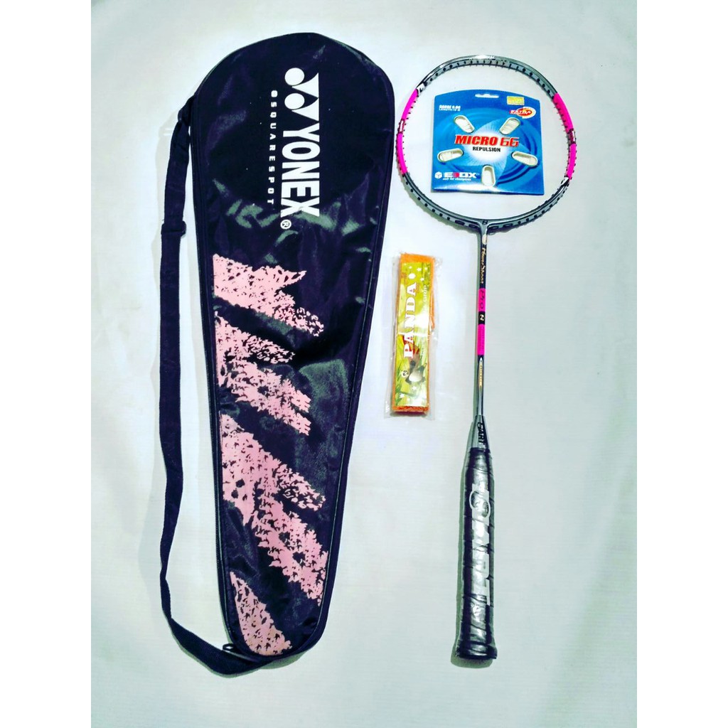 Raket Badminton Hart New Powershoot Chrome + BONUS LENGKAP (tas, senar, grip)