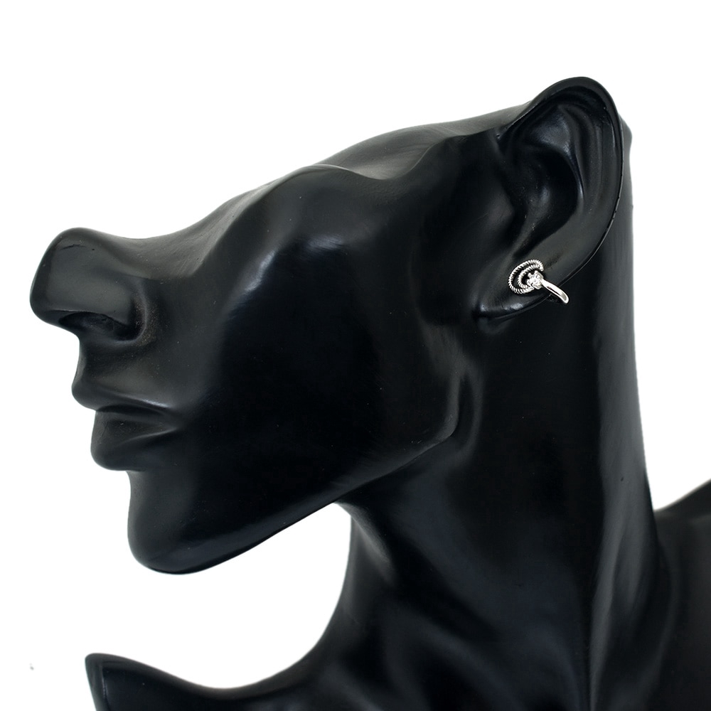 Anting Klip Tanpa Tindik Bentuk Bulan Warna Silver Untuk Wanita