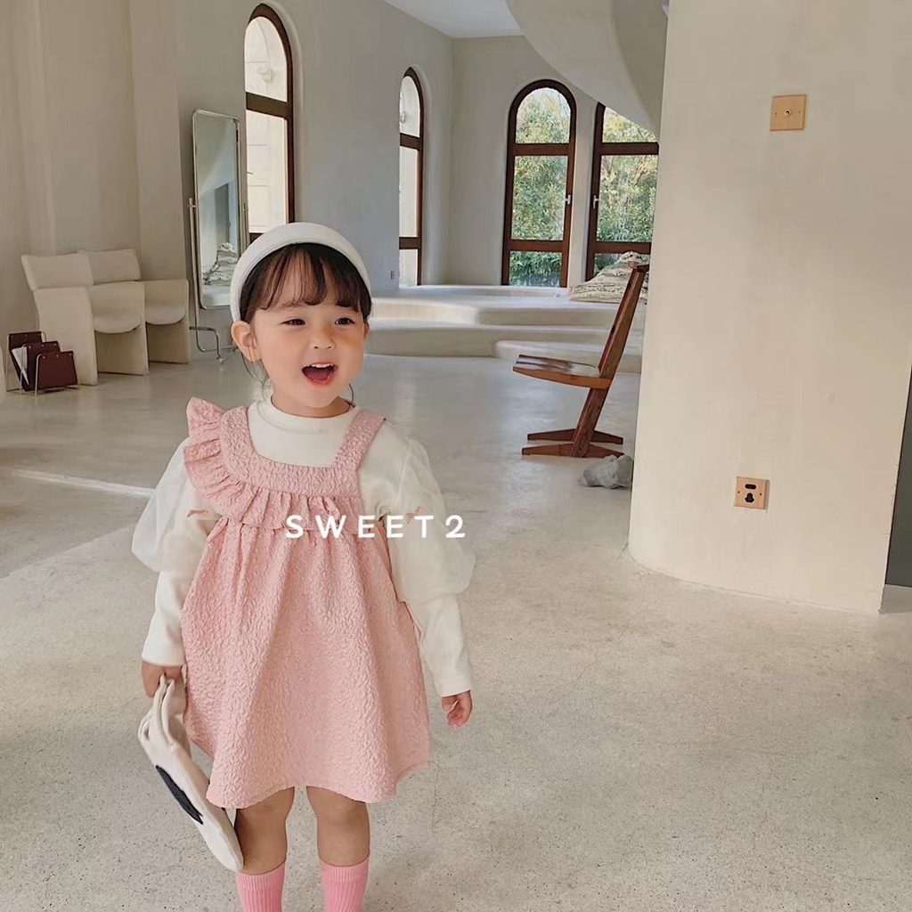 【Baru Datang!!】0-4Tahun QZ-90  Dress Pesta anak perempuan/Gaun putri lengan panjang  Fashion Anak Impor