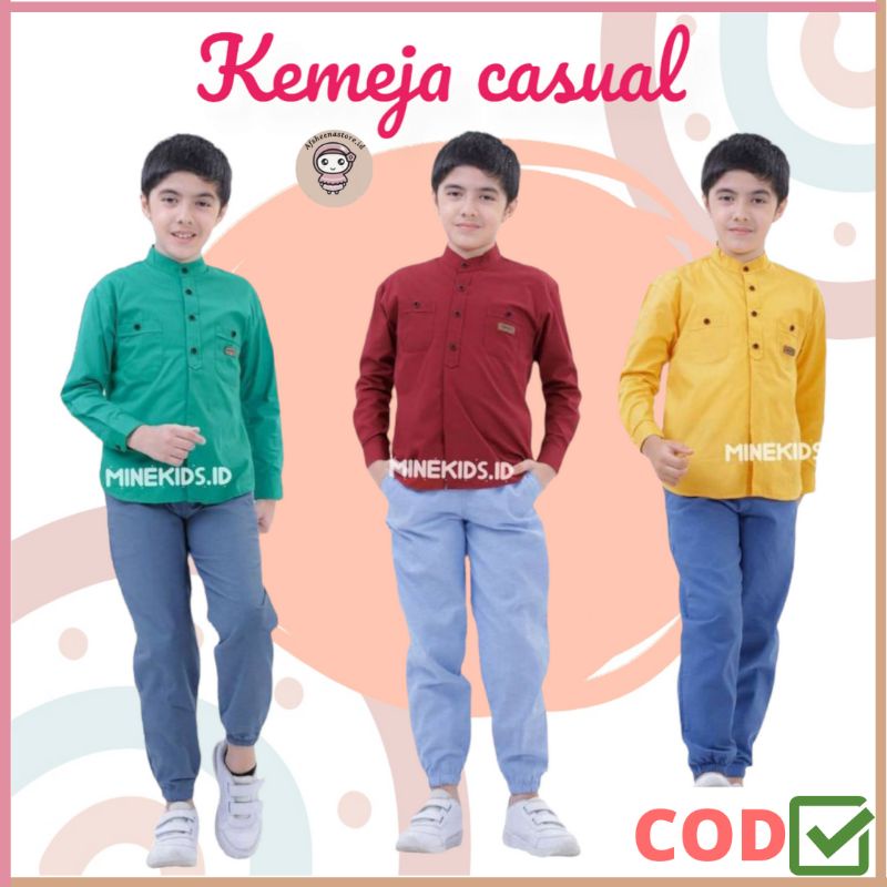 Afsheenastore Kemeja Casual Set By Minekids