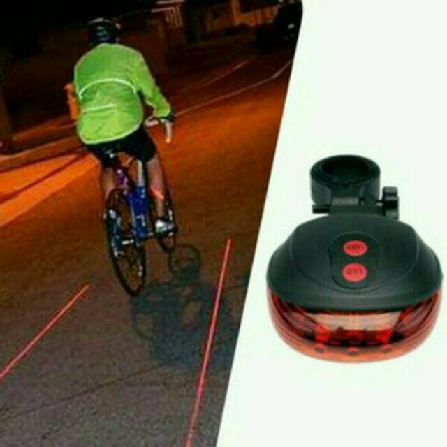 LAMPU BELAKANG SEPEDA LASER / LAMPU SEPEDA LED / PENERANGAN SEPEDA / BICYCLE LAMP