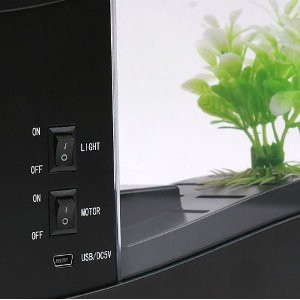 Unik Usb Desktop Aquarium Mini Fish Tank With Running Water